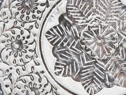 Pöydät<Beliani Sivupoytasetti Mangopuu Luonnonvalkoinen 2 Kpl Adro