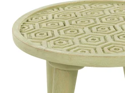 Pöydät<Beliani Sivupoytasetti Mangopuu Vaaleanvihrea 2 Kpl Maharo