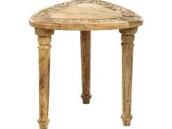 Pöydät<Beliani Sivupoytasetti Mangopuu Vaalea Puu 2 Kpl Saora