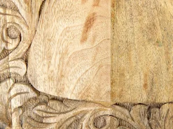 Pöydät<Beliani Sivupoytasetti Mangopuu Vaalea Puu 2 Kpl Saora