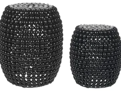 Shop Beliani Sivupoytasetti Musta 2 Kpl Uhana