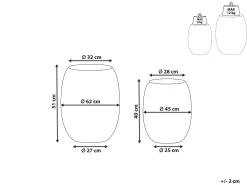 Shop Beliani Sivupoytasetti Musta 2 Kpl Uhana