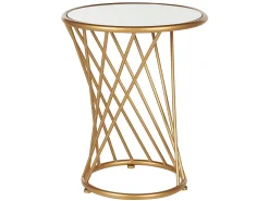 Best Beliani Sivupoytasetti Peililasitasolla Rauta Kulta 2 Kpl Twist