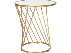 Best Beliani Sivupoytasetti Peililasitasolla Rauta Kulta 2 Kpl Twist