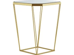Pöydät<Beliani Sivupoytasetti Peililasitasolla Metalli Kulta 2 Kpl Sierra