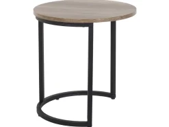 Online Beliani Sivupoytasetti Tumma Puu/Musta 2 Kpl Dixie