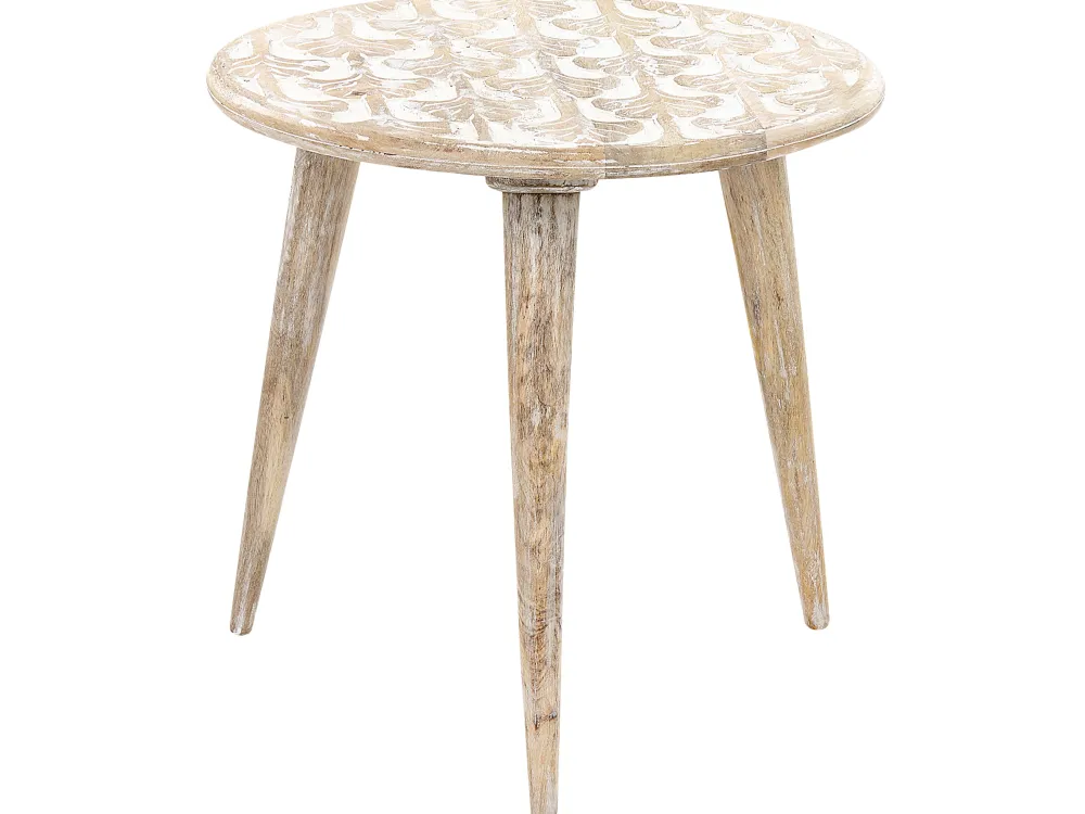 Pöydät<Beliani Sivupoytasetti Vaalea Mangopuu 2 Kpl Hursi