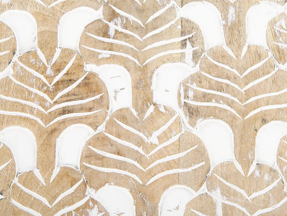 Pöydät<Beliani Sivupoytasetti Vaalea Mangopuu 2 Kpl Hursi