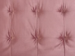 Best Beliani Sohva 3-Istuttava Samettinen Vaaleanpunainen Marstal