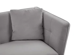 Sohvat<Beliani Sohva 3-Istuttava Samettinen Harmaa Frederica