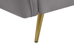 Sohvat<Beliani Sohva 3-Istuttava Samettinen Harmaa Frederica