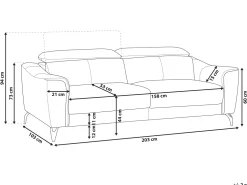 Sohvat<Beliani Sohva Nahkainen Ruskea Narwik