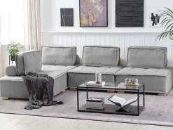 Nojatuolit<Beliani Sohvan Osa 1-Istuttava Harmaa Tibro