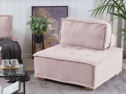 Outlet Beliani Sohvan Osa 1-Istuttava Vaaleanpunainen Tibro