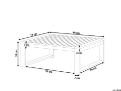 Cheap Beliani Sohvapoyta Akaasia Mahonginruskea Timor Ii