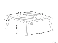 Pöydät<Beliani Sohvapoyta Akaasia Vaalea Puu Baratti