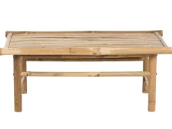 New Beliani Sohvapoyta Bambu Vaalea Puu Todi