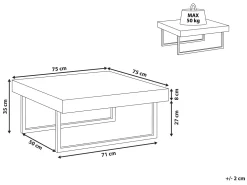 Hot Beliani Sohvapoyta Harmaa/Musta Deluz