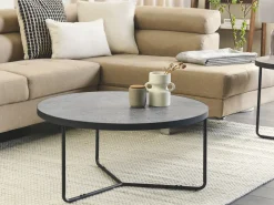 Pöydät<Beliani Sohvapoyta Iso Harmaa/Musta Melody