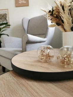 Pöydät<Beliani Sohvapoyta Iso Ja Keskikokoinen Vaalea Puu/Musta 2 Kpl Melody