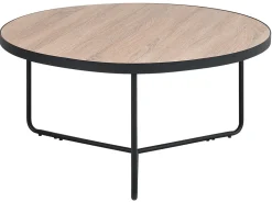 Pöydät<Beliani Sohvapoyta Iso Ja Keskikokoinen Vaalea Puu/Musta 2 Kpl Melody