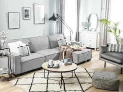 Flash Sale Beliani Sohvapoyta Iso Vaalea Puu/Musta Melody