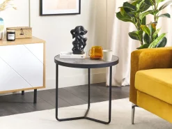 New Beliani Sohvapoyta Keskikokoinen Harmaa/Musta Melody