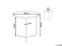 New Beliani Sohvapoyta Keskikokoinen Harmaa/Musta Melody