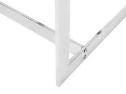 Pöydät<Beliani Sohvapoyta Lasitasolla Metalli Hopea Crystal