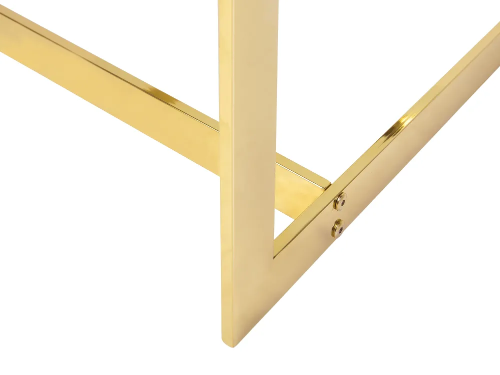 Best Sale Beliani Sohvapoyta Lasitasolla Metalli Kulta Crystal