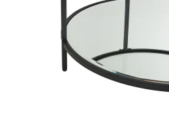 Pöydät<Beliani Sohvapoyta Lasitasolla Rauta Musta Birney