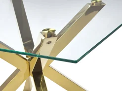 Pöydät<Beliani Sohvapoyta Lasitasolla Rosteri Kulta Starlight