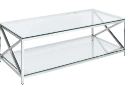 Hot Beliani Sohvapoyta Lasitasolla Ruostumaton Teras Hopea Audet