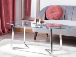 Online Beliani Sohvapoyta Lasitasolla Teras Hopea Fresno