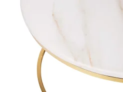 Pöydät<Beliani Sohvapoyta Marmorikuvio Beige/Kulta Coral