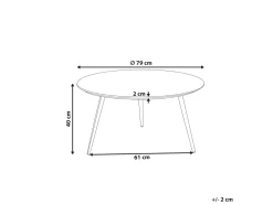 Hot Beliani Sohvapoyta Marmorikuvio Valkoinen/Musta Effie