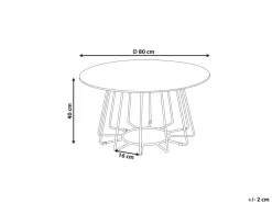 Pöydät<Beliani Sohvapoyta Metalli Marmorikuvio Musta Bernie