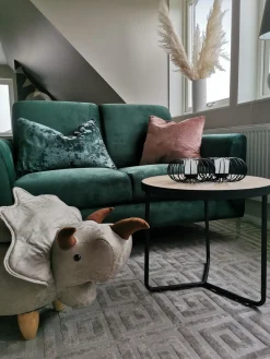 Pöydät<Beliani Sohvapoyta Pieni Vaalea Puu/Musta Melody