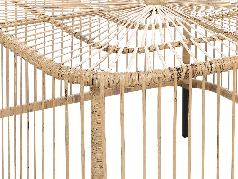 Ulkokalusteet<Beliani Sohvapoyta Rottinki Luonnonvari Cesenatico