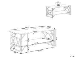Pöydät<Beliani Sohvapoyta Ruskea/Musta Bolton