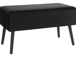 Sale Beliani Sohvapoyta Sametti 2 Laatikkoa Musta Amtrak