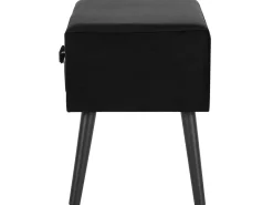 Sale Beliani Sohvapoyta Sametti 2 Laatikkoa Musta Amtrak