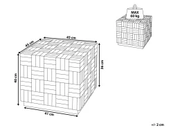 Sale Beliani Sohvapoyta Tiikki Tumma Puu Gameti