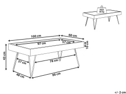 Pöydät<Beliani Sohvapoyta Tumma Puu Welton