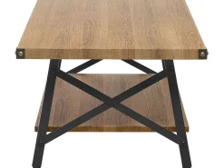 Pöydät<Beliani Sohvapoyta Tumma Puu/Musta Carlin