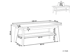 Hot Beliani Sohvapoyta Vaalea Puu Simla