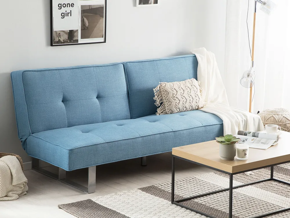 Pöydät<Beliani Sohvapoyta Vaalea Puu/Musta Delano