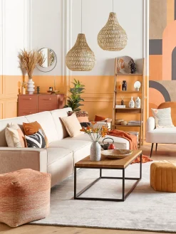 Pöydät<Beliani Sohvapoyta Vaalea Puu/Musta Delano