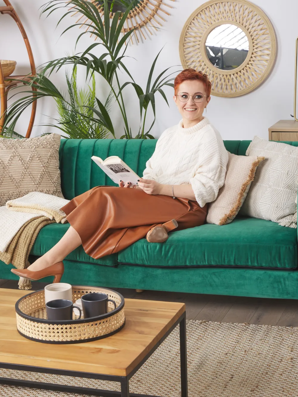 Pöydät<Beliani Sohvapoyta Vaalea Puu/Musta Delano