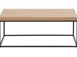 Pöydät<Beliani Sohvapoyta Vaalea Puu/Musta Delano